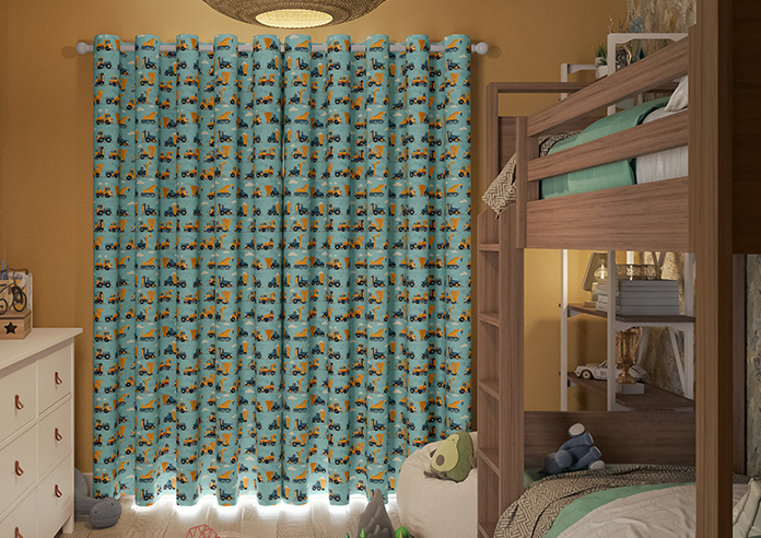 Construction Crew, Digger - Made to Measure Curtains - Image 6